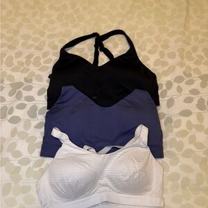 VS sport Black, Blue, and White sports bras